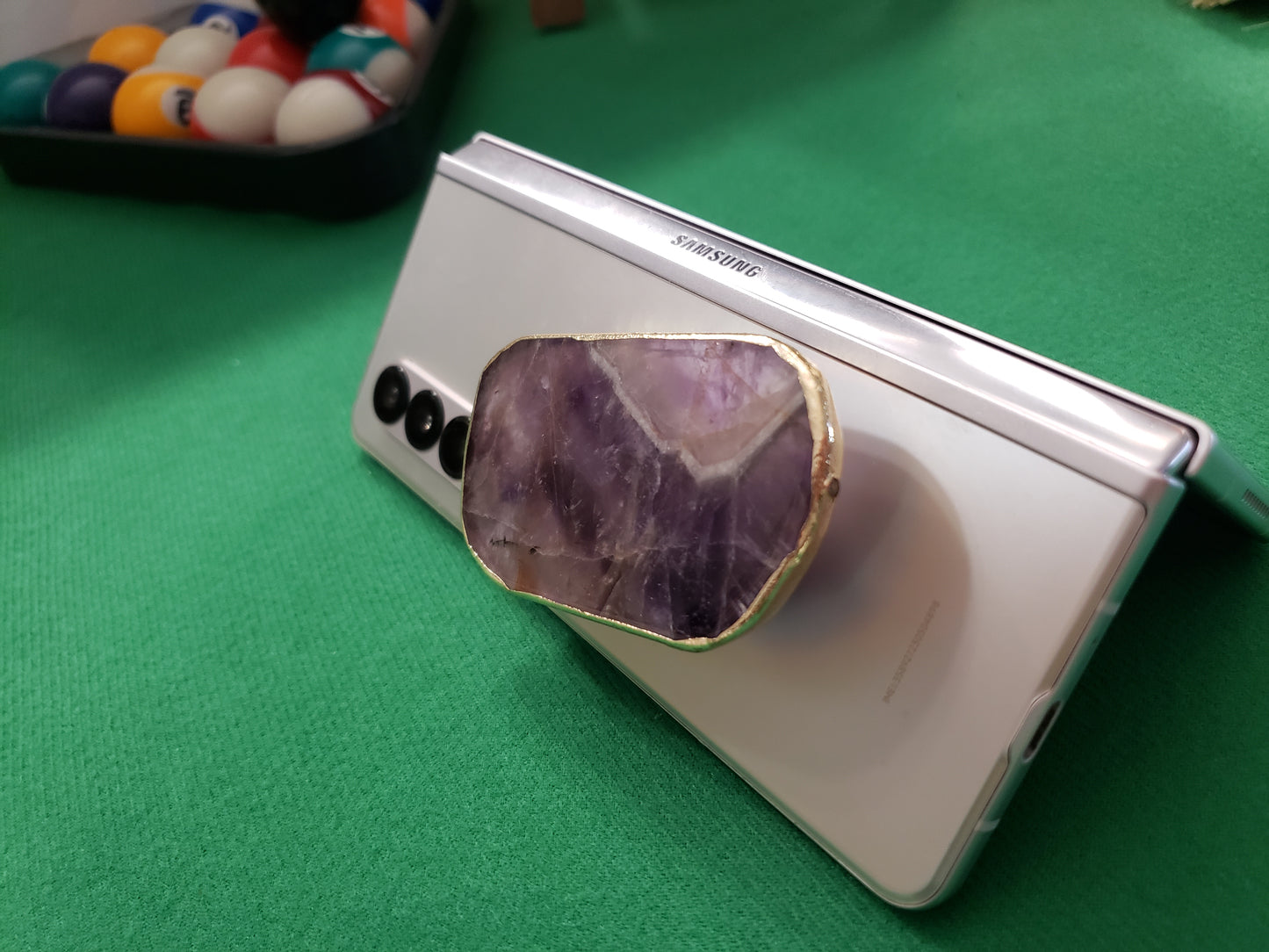 PopSockets: 24k Authentic Genuine Crystal Gemstone Phone Grips        (📌Free Shipping)